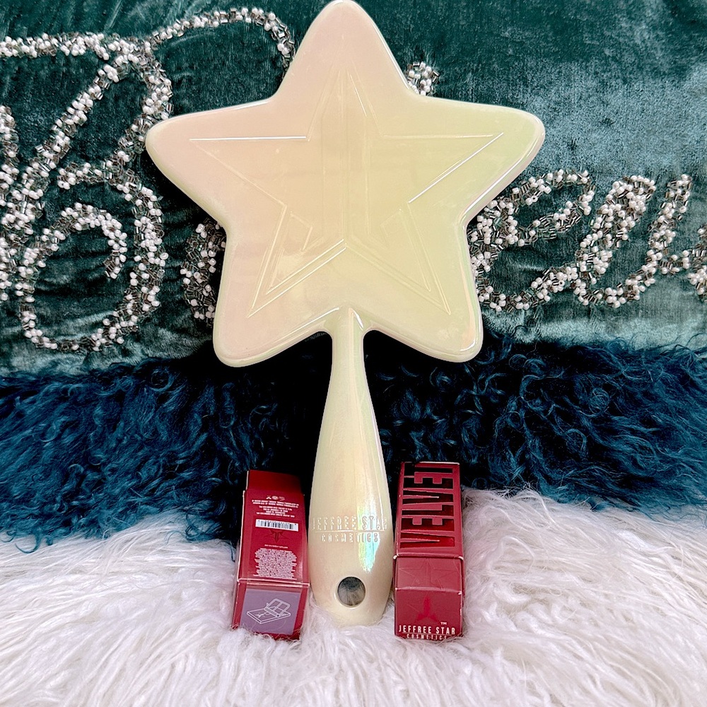 Jeffree Star Pearlescent Star Mirror & 2 Velvet Trap Lipsticks shade Mouse Trap - Picture 5 of 8